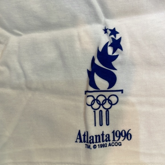 1996 Olympic Puff Snap Back Baseball Cap NWT Olympic 1996 Coca Cola T Shirt NWT - Picture 5 of 16